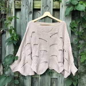 Ballet Pink Scalloped Sweater